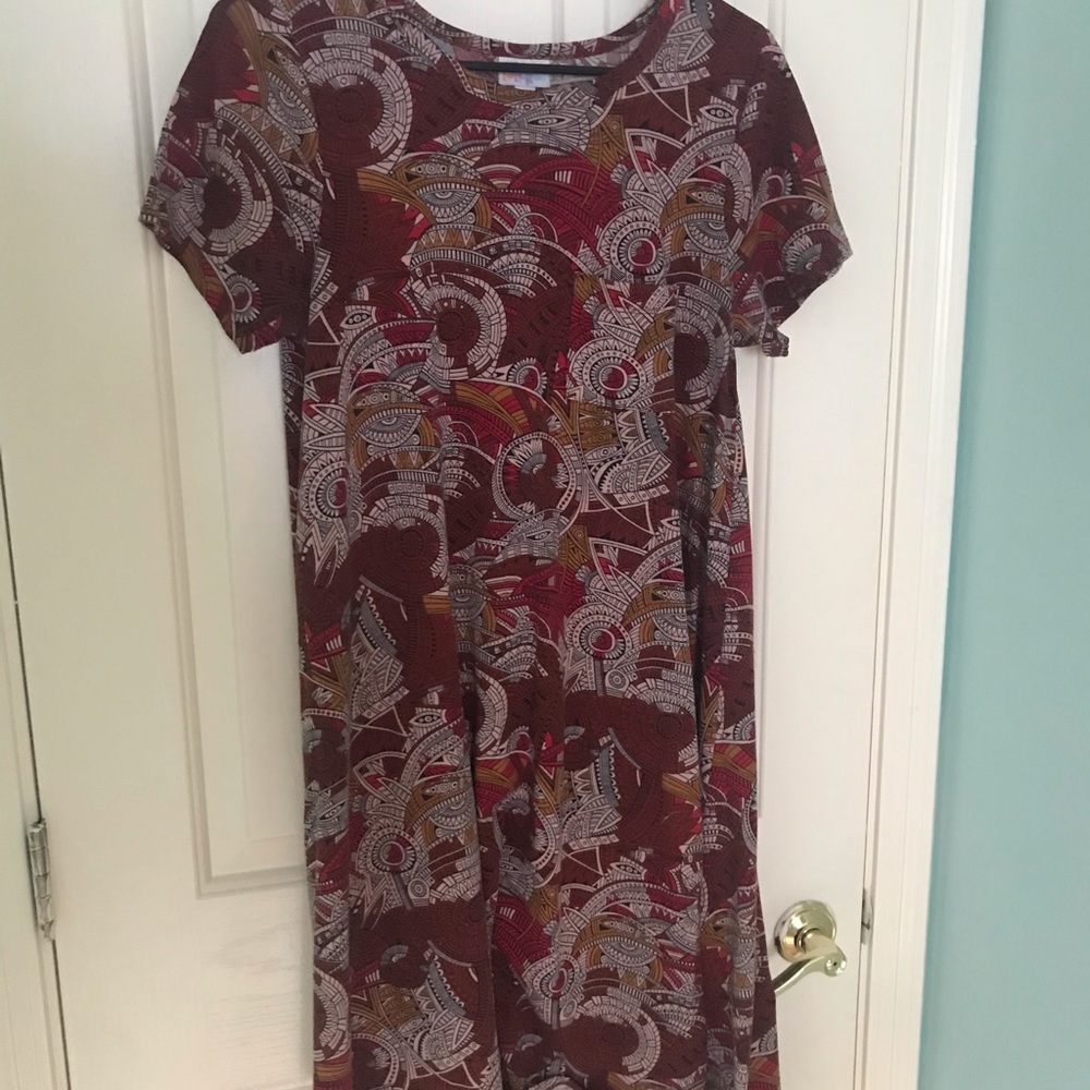 Red pattern lularoe Carly